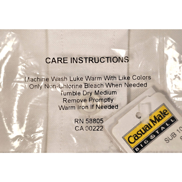 George Foreman Comfort Zone Men's White Button Up Short Sleeve Shirt Size 17.5 - Picture 6 of 6